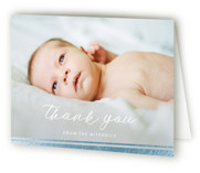 Foil-Pressed Birth Announcement Thank You Cards 