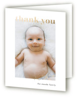 a.k.a. Foil-Pressed Birth Announcement Thank You Cards