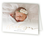 Treasured Foil-Pressed Birth Announcement Thank You Cards