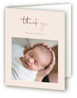 Foil-Pressed Birth Announcement Thank You Cards 