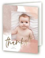 nature new Foil-Pressed Birth Announcement Thank You Cards