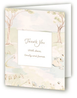 Dreamy Lake Birth Announcement Thank You Cards
