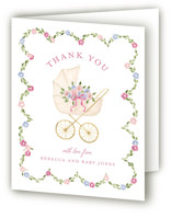Blooms Birth Announcement Thank You Cards