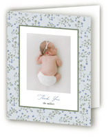 Ditsy Floral Frame Birth Announcement Thank You Cards