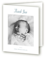 Vintage Duo Birth Announcement Thank You Cards