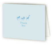 Safari Parade Birth Announcement Thank You Cards
