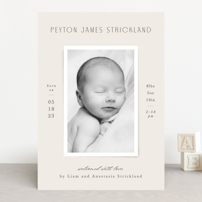 Classical Birth Announcements by Hooray Creative Minted