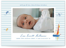 Little Sail Boat Birth Announcements