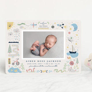 Cute Boy World Birth Announcements