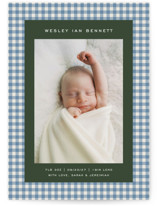 Layered Gingham Birth Announcements