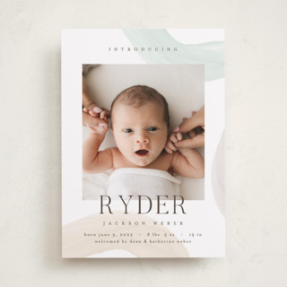 Shapes and Colors Birth Announcements