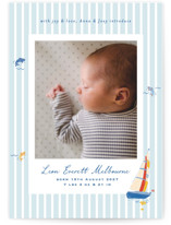 Little Sail Boat Birth Announcements