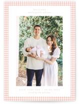 Preppy fabric Birth Announcements