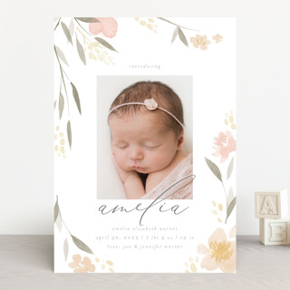 Fresh Florals Birth Announcements