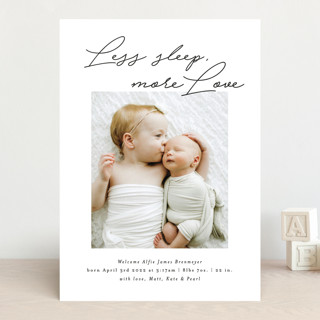 Less Sleep, More Love Birth Announcements