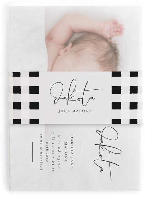 signed with love Birth Announcement Belly Bands