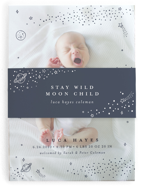 Out of this World Birth Announcement Belly Bands