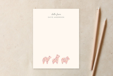 Animal Cookie Stationery Customizable Stationery