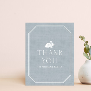 Vintage Bunny Thank You Card Customizable Stationery