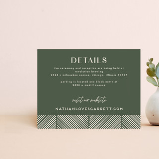Herringbone Frame Enclosure Card Customizable Stationery