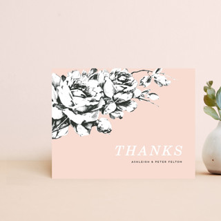 La Vie en Rose Thank You Card Customizable Stationery
