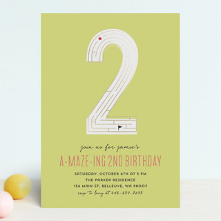 A-maze-ing party Foil-Pressed Children's Birthday Party Invitations