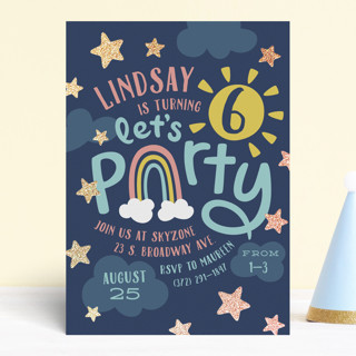 Magical Foil-Pressed Children's Birthday Party Invitations