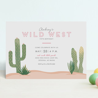 Wild West Foil-Pressed Children's Birthday Party Invitations