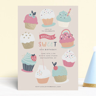 Rainbow Sprinkles Foil-Pressed Children's Birthday Party Invitations