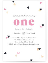 Disney's Minnie Mouse Confetti Foil-Pressed Children's Birthday Party Invitations
