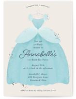 Disney Cinderella Princess Dress Foil-Pressed Children's Birthday Party Invitations