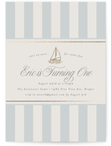 On Board Foil-Pressed Children's Birthday Party Invitations