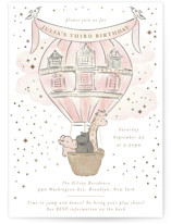 Foil-Pressed Children's Birthday Party Invitations