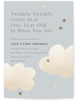 Twinkle Twinkle Foil-Pressed Children's Birthday Party Invitations