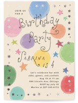 Birthday maximalism Foil-Pressed Children's Birthday Party Invitations