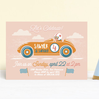 Speed time Children's Birthday Party Invitations
