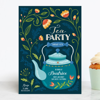 Garden Tea Party Children's Birthday Party Invitations