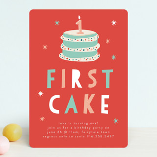 That First Cake Children's Birthday Party Invitations