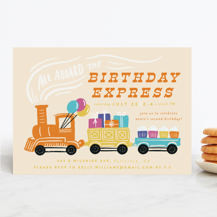 The Birthday Express Children's Birthday Party Invitations by Shiny