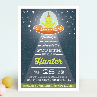 Greetings, Earthlings. Children's Birthday Party Invitations