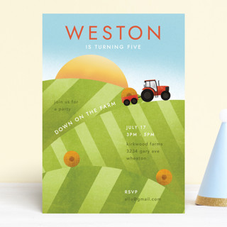Down on the Farm Children's Birthday Party Invitations