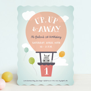 Up, Up & Away Children's Birthday Party Invitations
