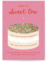 Dot Cake Children's Birthday Party Invitations