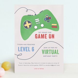 Got Game Children's Birthday Party Invitations