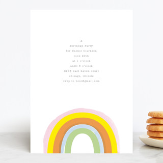Little Rainbow Children's Birthday Party Invitations