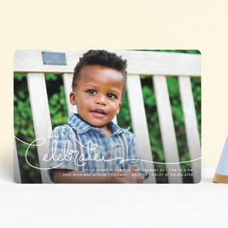 Lettered Celebration Children's Birthday Party Invitations