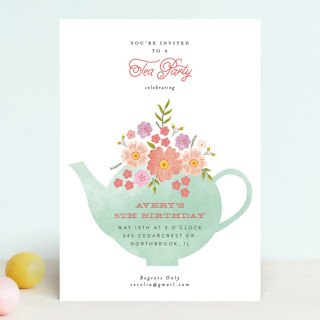 Tea Party Children's Birthday Party Invitations