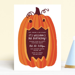 Eat, Drink, and be Scary Children's Birthday Party Invitations
