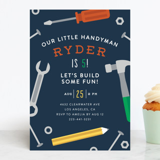 Handy Man Children's Birthday Party Invitations