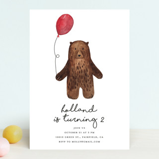 Bear Children's Birthday Party Invitations